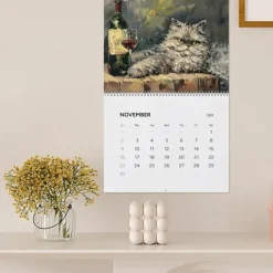 2025 Wall Calendars, Funny Drunk Cats Calendar 2025, 2025 Cat Monthly Wall Calendar for Cat Lover - 8.5 X 11 Inches