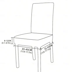 100% Waterproof Chair Seat Covers for Dining Room Chairs 1 Pcs, High Back Dining Chair Cover Stretch Jacquard Chair Seat Slipcovers Protector Removable and Washable Kitchen