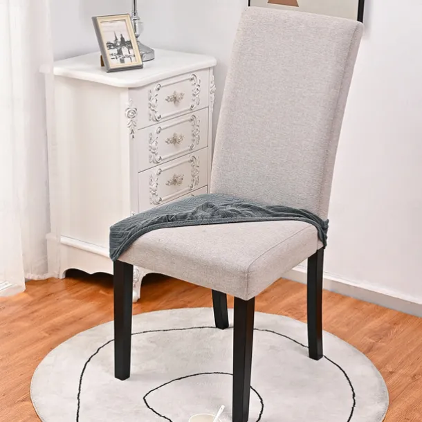 100% Waterproof Chair Seat Covers for Dining Room Chairs 1 Pcs, High Back Dining Chair Cover Stretch Jacquard Chair Seat Slipcovers Protector Removable and Washable Kitchen