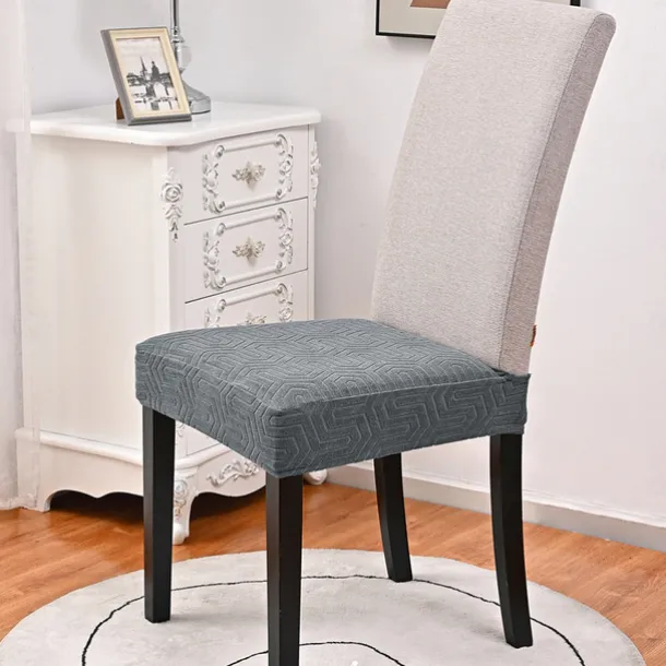 100% Waterproof Chair Seat Covers for Dining Room Chairs 1 Pcs, High Back Dining Chair Cover Stretch Jacquard Chair Seat Slipcovers Protector Removable and Washable Kitchen