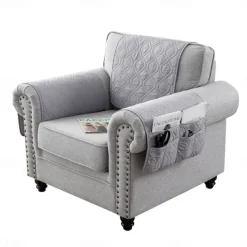 100% Waterproof Armrest Covers Backrest Set,Quilted Couch Arm Cover with One Side Pocket for 1/2/3 Recliner Seat Headrest Covers, Non-Slip Furniture Protector for Sofa Recliner Chair