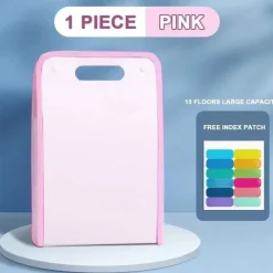 A4 File Folder Organizer,Back to School 13 Pockets Expanding Accordion Document Holder, Student Exam Paper Storage Bag