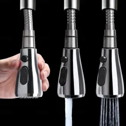 ABS Pull out Kitchen Shower Pull Out Sprayer Kitchen Faucet Replacement Shower Spray Head Chrome Finish