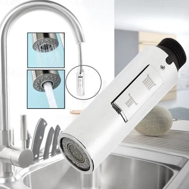 ABS Pull out Kitchen Shower Pull Out Sprayer Kitchen Faucet Replacement Shower Spray Head Chrome Finish