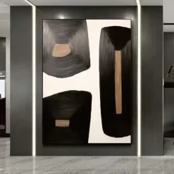 Abstract Black Paintings Hand Painted Abstract Black Paintings On Canvas Rich Textured Acrylic Painting Modern Wall Art Hand Painted Artwork for Living Room Wall Decor