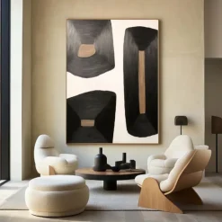 Abstract Black Paintings Hand Painted Abstract Black Paintings On Canvas Rich Textured Acrylic Painting Modern Wall Art Hand Painted Artwork for Living Room Wall Decor