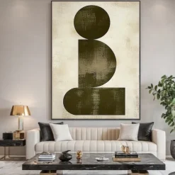 Abstract Brown Oil Painting on Canvas handmade Abstract Modern Hand Painting Wall Art hand Painted modern stone painting On Canvas painting abstract painting