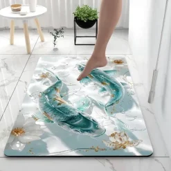 Abstract Graph Bathroom Bath Mats Creative Absorbent Bathroom Rug Diatomaceous Earth Non Slip mats