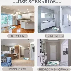 Abstract Graph Bathroom Bath Mats Creative Absorbent Bathroom Rug Diatomaceous Earth Non Slip mats