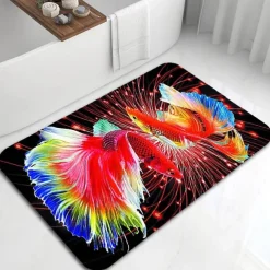 Abstract Graph Bathroom Bath Mats Creative Absorbent Bathroom Rug Diatomaceous Earth Non Slip mats