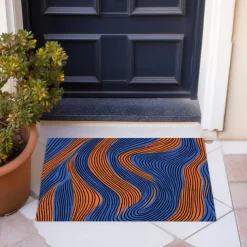 Abstract Line Doormat Floor Mats Washable Rugs Kitchen Mat Non-Slip Oil Proof Rug Indoor Outdoor Mat Bedroom Decor Bathroom Mat Entrance Rug