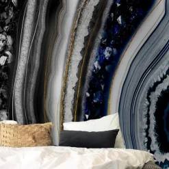 Abstract Marble Gold 3D Wallpaper Wall Mural Roll Peel and Stick Removable PVC/Vinyl Material Self Adhesive/Adhesive Required Wall Decor for Living Room Kitchen Bathroom