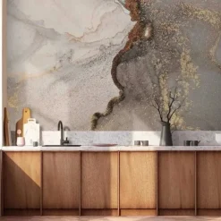 Abstract Marble Grey Wallpaper Cool Wallpapers Wall Mural Covering Sticker Peel Stick Removable PVC/Vinyl Material Self Adhesive/Adhesive Required Wall Decor for Living Room Kitchen Bathroom