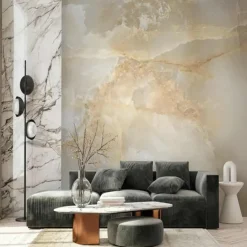 Abstract Marble Grey Wallpaper Cool Wallpapers Wall Mural Covering Sticker Peel Stick Removable PVC/Vinyl Material Self Adhesive/Adhesive Required Wall Decor for Living Room Kitchen Bathroom