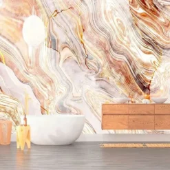 Abstract Marble Grey Wallpaper Cool Wallpapers Wall Mural Covering Sticker Peel Stick Removable PVC/Vinyl Material Self Adhesive/Adhesive Required Wall Decor for Living Room Kitchen Bathroom