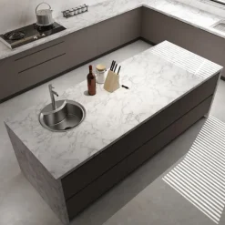 Abstract Marble Wallpaper Mural White Marble Wall Covering Sticker Peel and Stick Removable PVC/Vinyl Material Self Adhesive Wall Decor 300x60cm/118.1x23.62in for Living Room, Kitchen, Bathroom