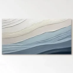Abstract Oil painting handmade Blue Sea Wave Painting On Canvas Modern wave Oil Painting Hand Painted Large oil painting Wall Art painting For Home Decoration