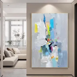 Abstract painting Handmade Modern colorful pattle knife oil painting Hand Painted Wall Art Abstract Paintings On Canvas Acrylic Sea oil painting Wall Art Ocean Fine Art oil painting fro bedroom art