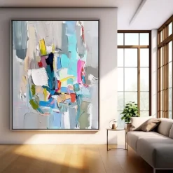 Abstract painting Handmade Modern colorful pattle knife oil painting Hand Painted Wall Art Abstract Paintings On Canvas Acrylic Sea oil painting Wall Art Ocean Fine Art oil painting fro bedroom art