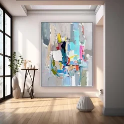 Abstract painting Handmade Modern colorful pattle knife oil painting Hand Painted Wall Art Abstract Paintings On Canvas Acrylic Sea oil painting Wall Art Ocean Fine Art oil painting fro bedroom art