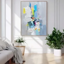 Abstract painting Handmade Modern colorful pattle knife oil painting Hand Painted Wall Art Abstract Paintings On Canvas Acrylic Sea oil painting Wall Art Ocean Fine Art oil painting fro bedroom art