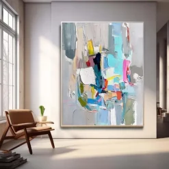 Abstract painting Handmade Modern colorful pattle knife oil painting Hand Painted Wall Art Abstract Paintings On Canvas Acrylic Sea oil painting Wall Art Ocean Fine Art oil painting fro bedroom art