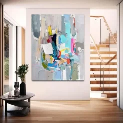 Abstract painting Handmade Modern colorful pattle knife oil painting Hand Painted Wall Art Abstract Paintings On Canvas Acrylic Sea oil painting Wall Art Ocean Fine Art oil painting fro bedroom art