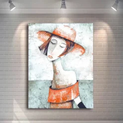 Abstract Picasso Man Playing Musical Instrument Poster Grace Woman Oil Painting on Canvas Nordic Jazz Violin Prints Home Decor