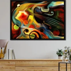 Abstract Wall Art Canvas Violin Mind Prints and Posters Abstract Pictures Decorative Fabric Painting For Living Room Pictures No Frame