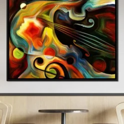 Abstract Wall Art Canvas Violin Mind Prints and Posters Abstract Pictures Decorative Fabric Painting For Living Room Pictures No Frame