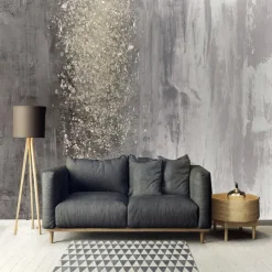 Abstract Wallpaper Mural Grey Wall Murals Covering Sticker Peel and Stick Removable PVC/Vinyl Material Self Adhesive/Adhesive Required Wall Decor for Living Room, Kitchen, Bathroom