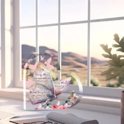 Acrylic Christian Gifts For Women Inspirational Gifts With Bible Verse Prayers Inspirational Desk Decor Engraved Heart Keepsake Religious Gifts Birthday Gift Friendship Gifts For Women