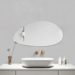 Acrylic Mirror Wall Sticker - Self-Adhesive, Irregular Cloud Design for Bathroom, Dressing Table, and Wardrobe - No Drilling Required