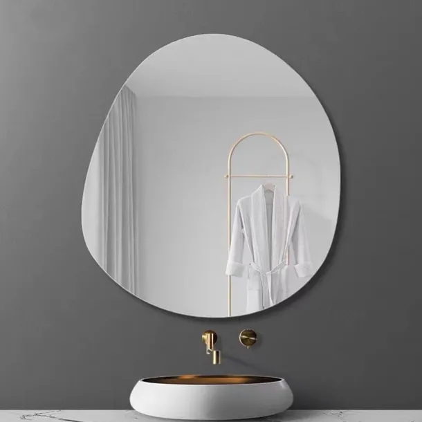 Acrylic Mirror Wall Sticker - Self-Adhesive, Irregular Cloud Design for Bathroom, Dressing Table, and Wardrobe - No Drilling Required