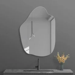 Acrylic Mirror Wall Sticker - Self-Adhesive, Irregular Cloud Design for Bathroom, Dressing Table, and Wardrobe - No Drilling Required