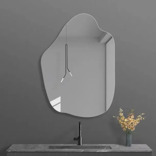 Acrylic Mirror Wall Sticker - Self-Adhesive, Irregular Cloud Design for Bathroom, Dressing Table, and Wardrobe - No Drilling Required