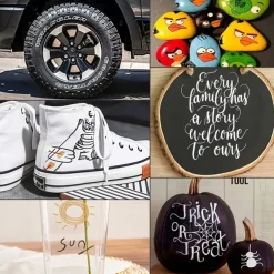 Acrylic Paint Pens 6pcs/Pack Black White Paint Markers Paint Pens For Rock Painting Stone Ceramic Glass Wood Plastic Glass Metal CanvasDrawing Water-Based Acrylic Paint SetsPerfect For Easter Dec