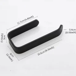 Acrylic Toilet Paper Holder Self Adhesive Tissue Rack Wall Mounted Bathroom Kitchen Roll Hook Modern Black Hanger
