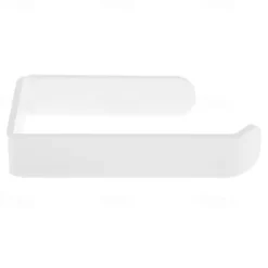 Acrylic Toilet Paper Holder Self Adhesive Tissue Rack Wall Mounted Bathroom Kitchen Roll Hook Modern Black Hanger