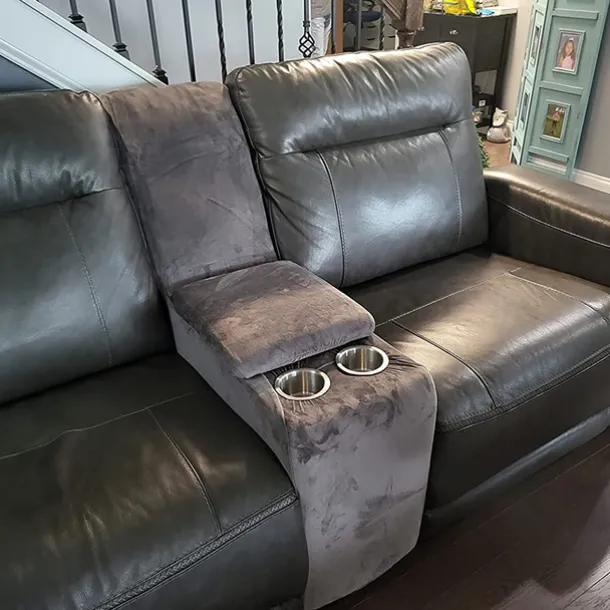 Additional Console Recliner Covers for The L Shape Sectional Burgundy Recliner Sofa Covers Velvet Stretch Additional Console Cover for Reclining L Shape Sofa Cover Thick Soft Washable