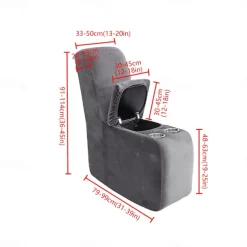 Additional Console Recliner Covers for The L Shape Sectional Burgundy Recliner Sofa Covers Velvet Stretch Additional Console Cover for Reclining L Shape Sofa Cover Thick Soft Washable