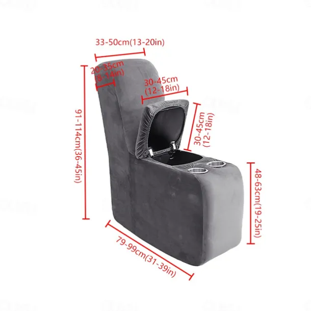 Additional Console Recliner Covers for The L Shape Sectional Burgundy Recliner Sofa Covers Velvet Stretch Additional Console Cover for Reclining L Shape Sofa Cover Thick Soft Washable