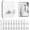 Adhesive Hook -30 Pieces With Adhesive Tape - No Damage No Tools Required No Holes Waterproof And Oil Resistant Very Suitable For Bathroom Kitchen And Home Decoration