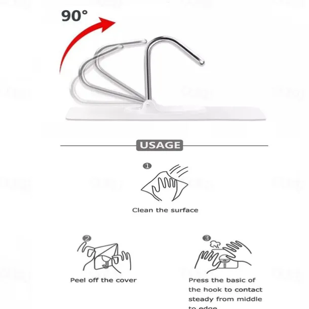 Adhesive Hooks for Hanging Heavy Duty Wall Hooks Self Adhesive Towel Coat Hooks Waterproof Transparent Hooks for Bathroom Shower Kitchen Keys Door Outdoor Home Improvement Utility Hook