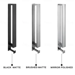 Adhesive Towel Bar with Hook, SUS304 Stainless Steel Hand Towel Holder for Bathroom, Towel Rack for Rolled Towels 40cm