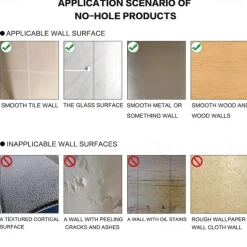 Adhesive Towel Bar with Hook, SUS304 Stainless Steel Hand Towel Holder for Bathroom, Towel Rack for Rolled Towels 40cm