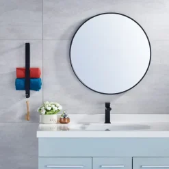 Adhesive Towel Bar with Hook, SUS304 Stainless Steel Hand Towel Holder for Bathroom, Towel Rack for Rolled Towels 40cm