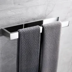 Adhesive Towel Holder, Towel Rail Stainless Steel Wall mounted, Bathroom Towel Rack 35cm, Towel Bar for Bath