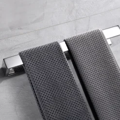Adhesive Towel Holder, Towel Rail Stainless Steel Wall mounted, Bathroom Towel Rack 35cm, Towel Bar for Bath