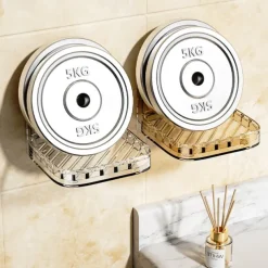 Adhesive Wall-Mount Soap Dish: Creative Large Drainage Soap Box for Bathroom, No Drilling Needed